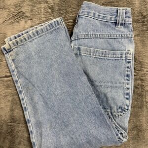 Basic Equipment Boys Light Wash Carpenter Jeans Size 8 Blue Cotton Utility Pants